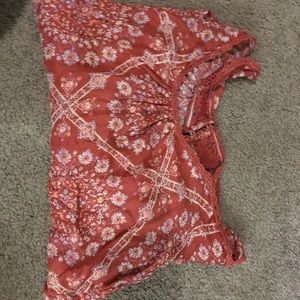 Flower design 3/4 length top